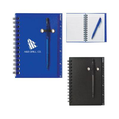 PP Spiral Notebook with ballpen & Ruler
