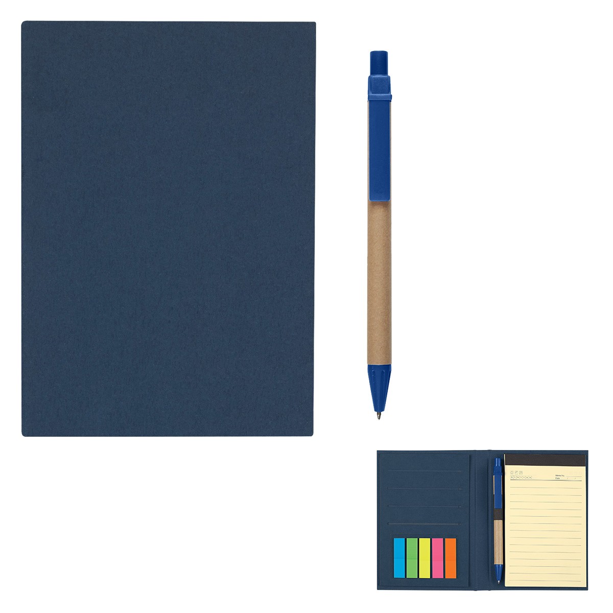 MEETING MATE NOTEBOOK WITH PEN AND STICKY FLAGS