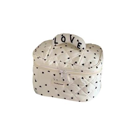 Girlish Heart Cosmetic Bag - Large-Capacity Makeup Organizer, Toiletry Bag & Travel Storage Pouch with Zipper