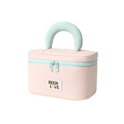 New Cotton Candy-Style Clamshell Cosmetic Bag - Large-Capacity Handheld Makeup Organizer