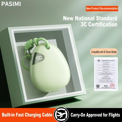 [3C Certified & Airplane Safe] New Model Power Bank, Large Capacity, Built-in Cables, Fast Charging, New National Standard Portable Charger