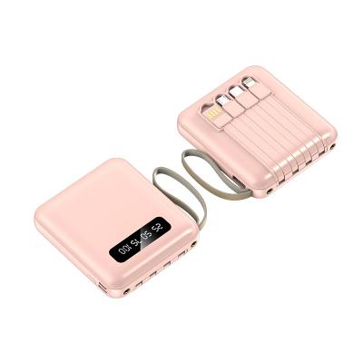 Detachable Built-in Cable Power Bank, Universal Portable Charger