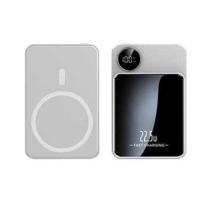 Magnetic Wireless Fast Charging Power Bank, Digital Display, Compact & Portable Wireless Charger