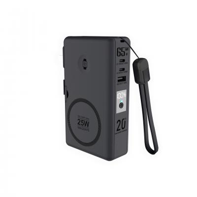 Qi2.2 Semi-Solid State Battery Magnetic Power Bank, 20000mAh 65W GaN Fast Charging, Laptop Portable Charger